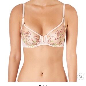 Huit 8 Size 32 E Blossom Underwire Swiss stretch Floral Embroidery French